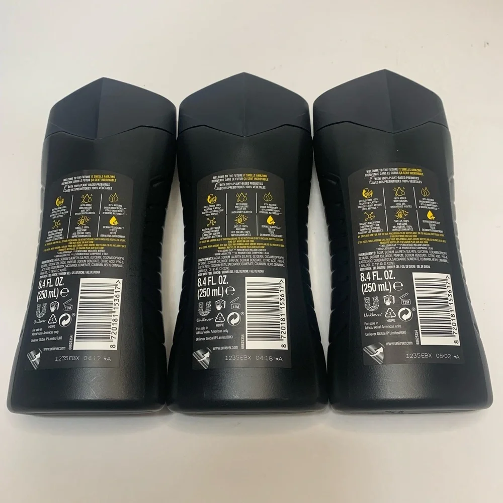 AXE Body Wash Africa Sandalwood 3 In 1 Fragrance 3-8.4 fl oz New